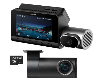 Wideorejestrator 70mai 4K T800 PREMIUM SET + kamera tylna RC41 4K + karta 512 GB